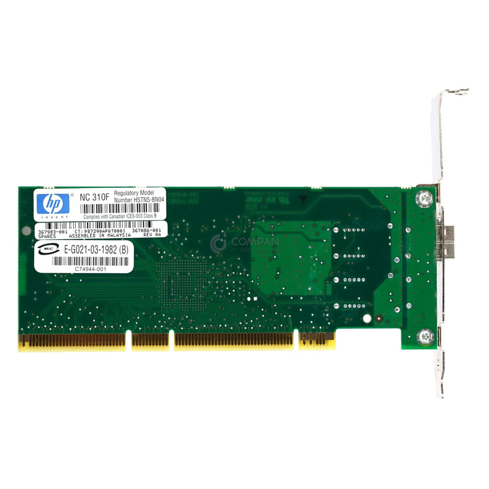 367983-001 HP NC310F 1000SX GIGABIT SERVER ADAPTER PCI-X
